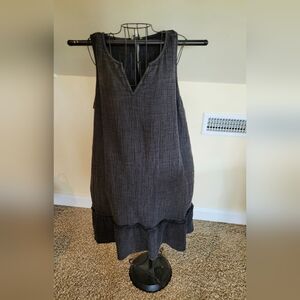 NWOT Sleeveless Black Textured Dress